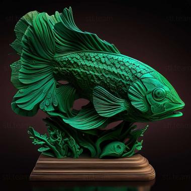 3D model Emerald brochis fish (STL)